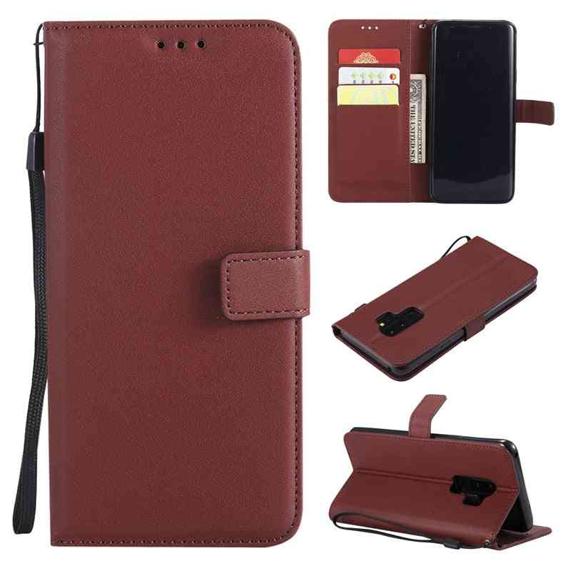 Capa de telefone de couro para samsung - capa flip porta cartão carteira