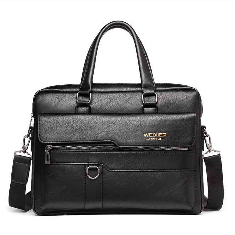 Leder schwarze Business-Aktentasche, Handtaschen