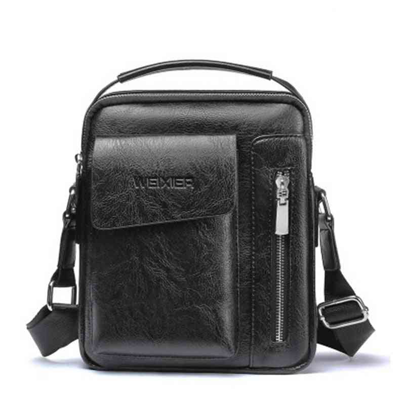Leather Black Business Briefcase, Handbags