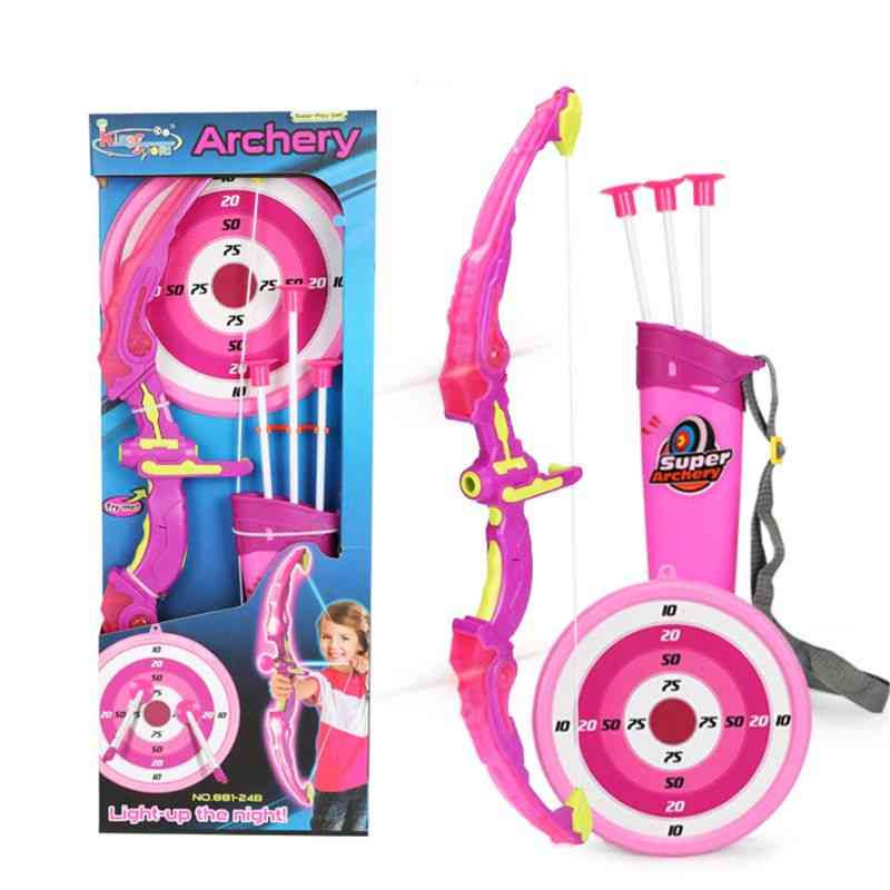 Light Up Archery Bow And Arrow Toy Set With Suction Cup