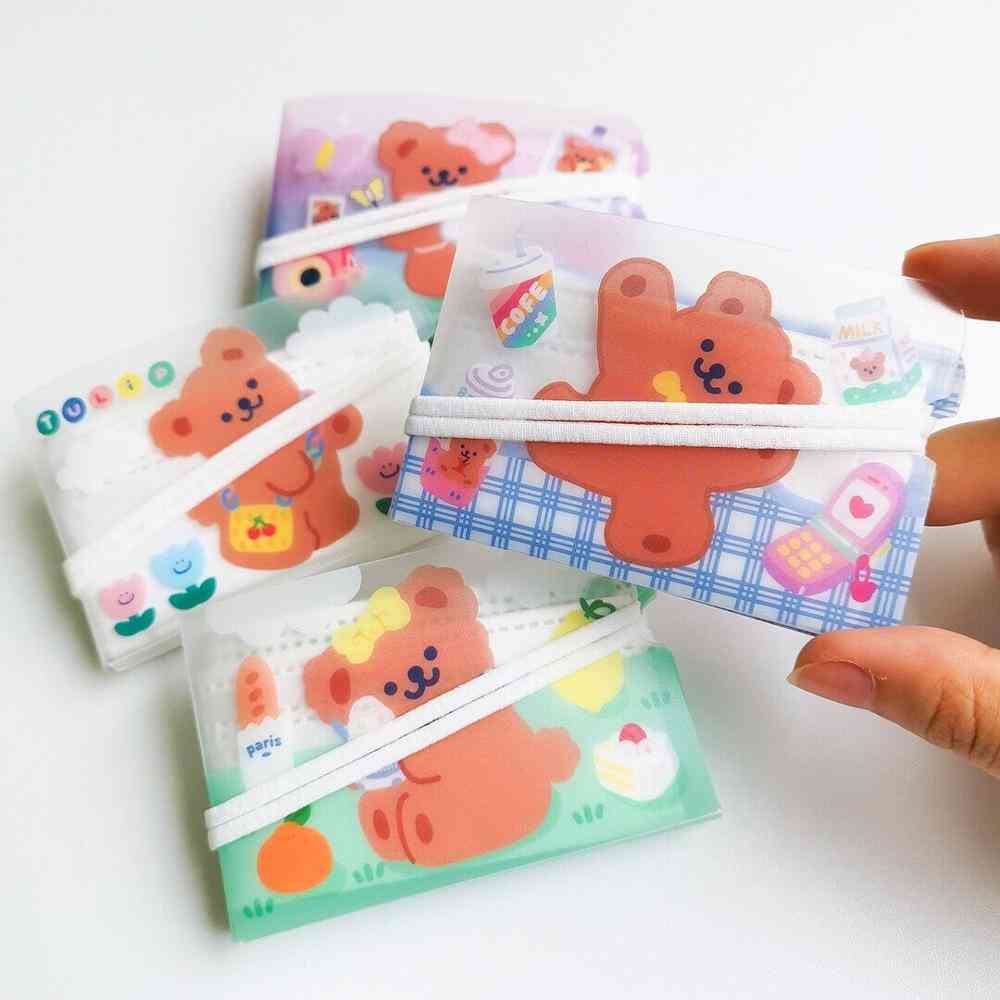 Cute Bear Fold Pockets Household Storage Bag And Cartoon Coin Purse / Case