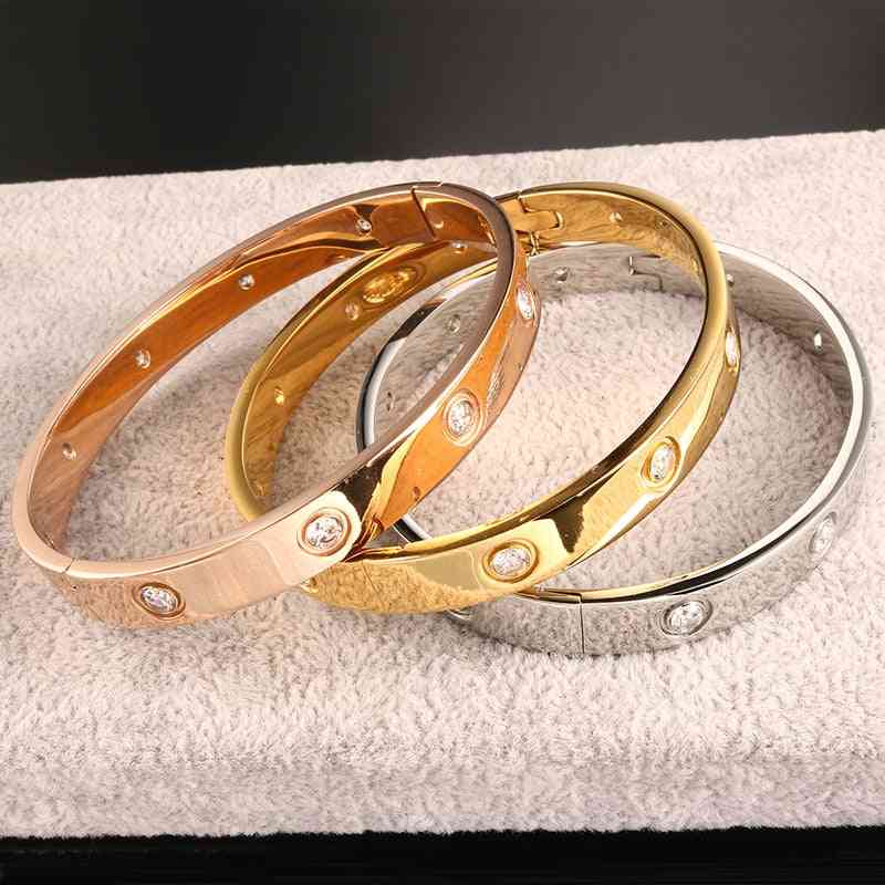 Cuff Design Crystal Bracelets, Women's