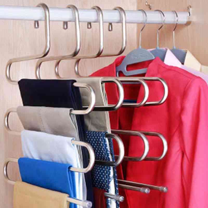 Functional Clothes Hangers, Pants Storage Hanger Cloth Rack Multilayer