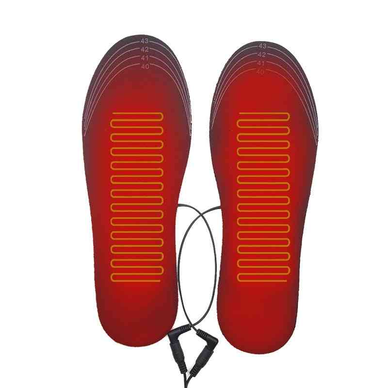 Plantillas de zapatos con calefacción USB, almohadilla eléctrica para calentar los pies