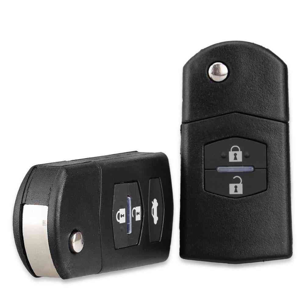 2-button Remote Key, Fob Shell Case, Folding Flip With Uncut Blade