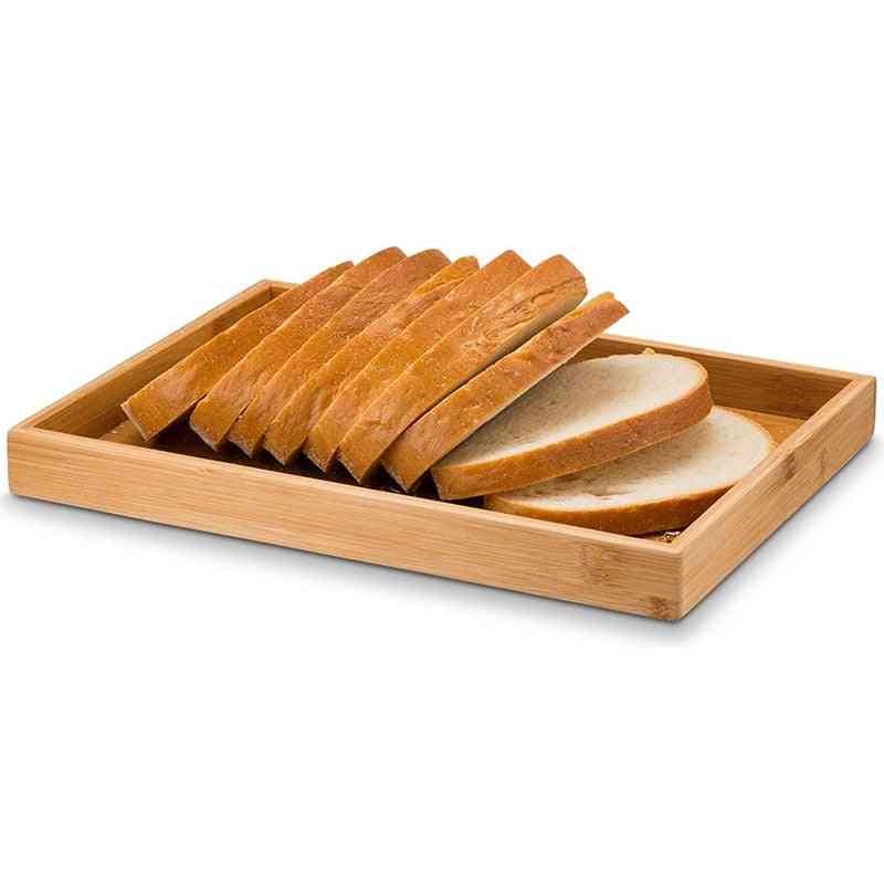 Bamboe broodsnijmachine snijgids hout broodsnijder voor zelfgemaakt brood en cake