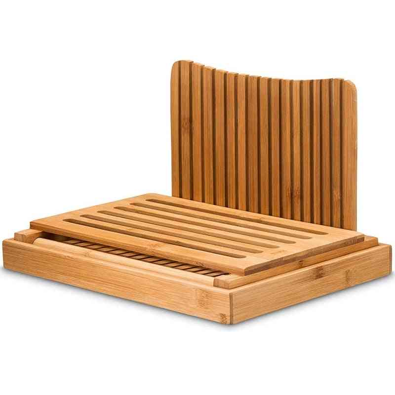 Cortador de pan de bambú guía de corte cortador de pan de madera para panes y pasteles caseros