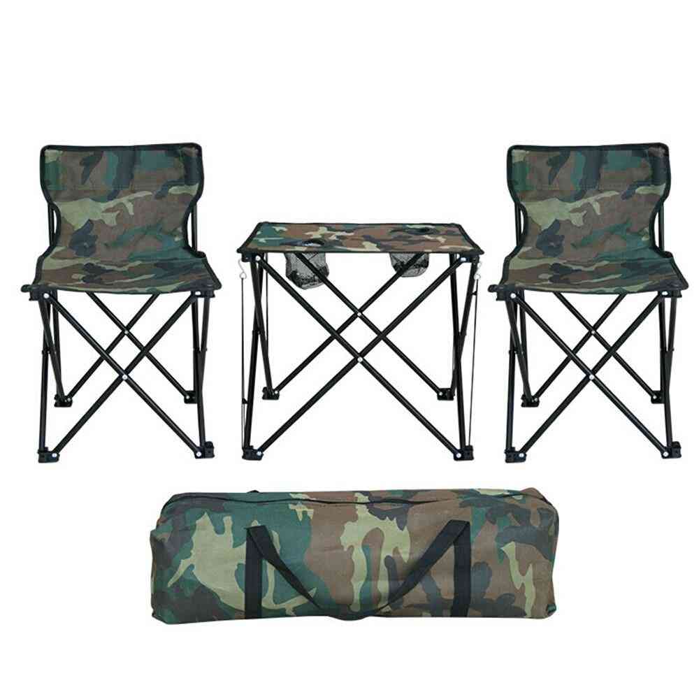 Bærbart let foldbart campingbord stol havesæt