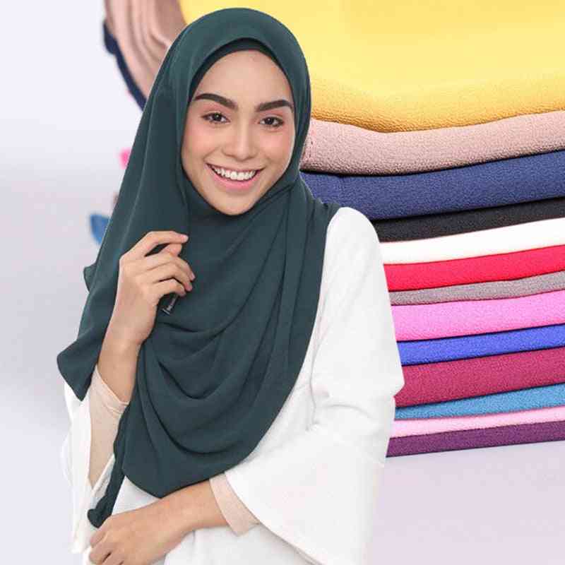 Muslim Double Loop Chiffon Hijab / Scarf