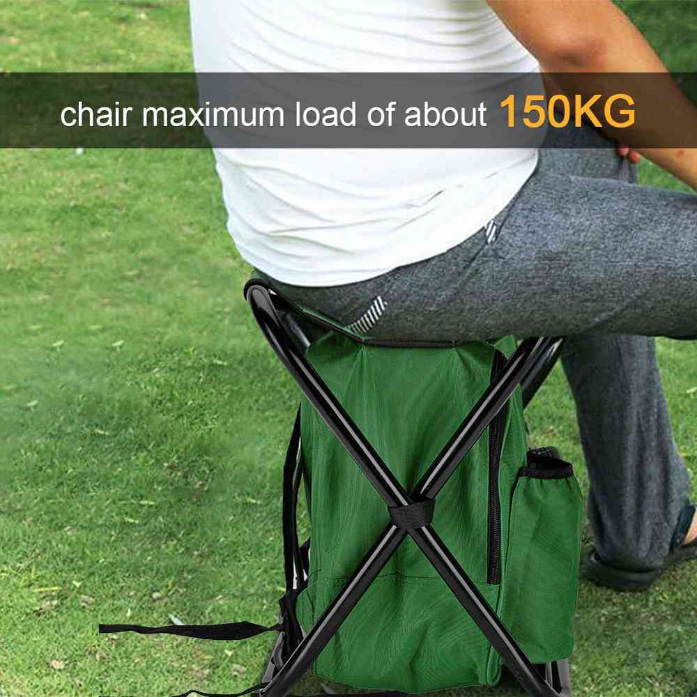Rucsac de camping portabil, scaun de pescuit și scaun