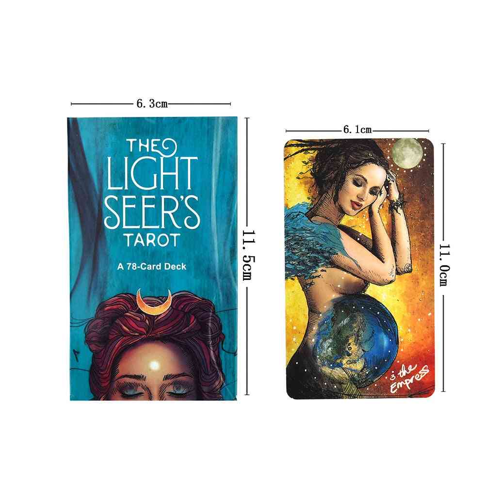 Tarotkort light seers oracle engelska version för brädspel för familjedäck
