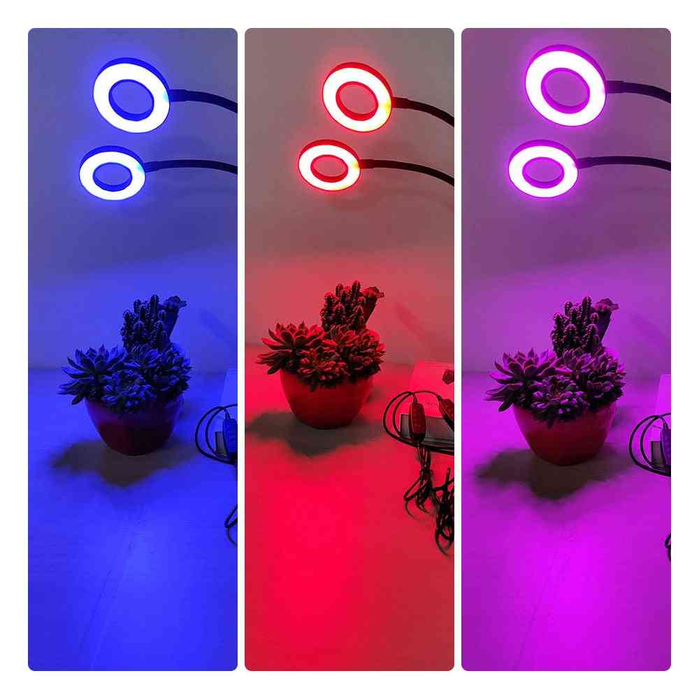 Usb led- espectro completo sem etapas, clipes de pólo, crescimento de planta fito, lâmpada de luz