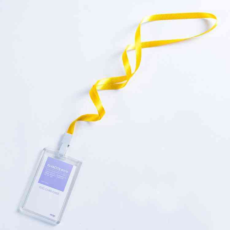 Crystal Staff Identification Name Exhibition Card With Lanyards