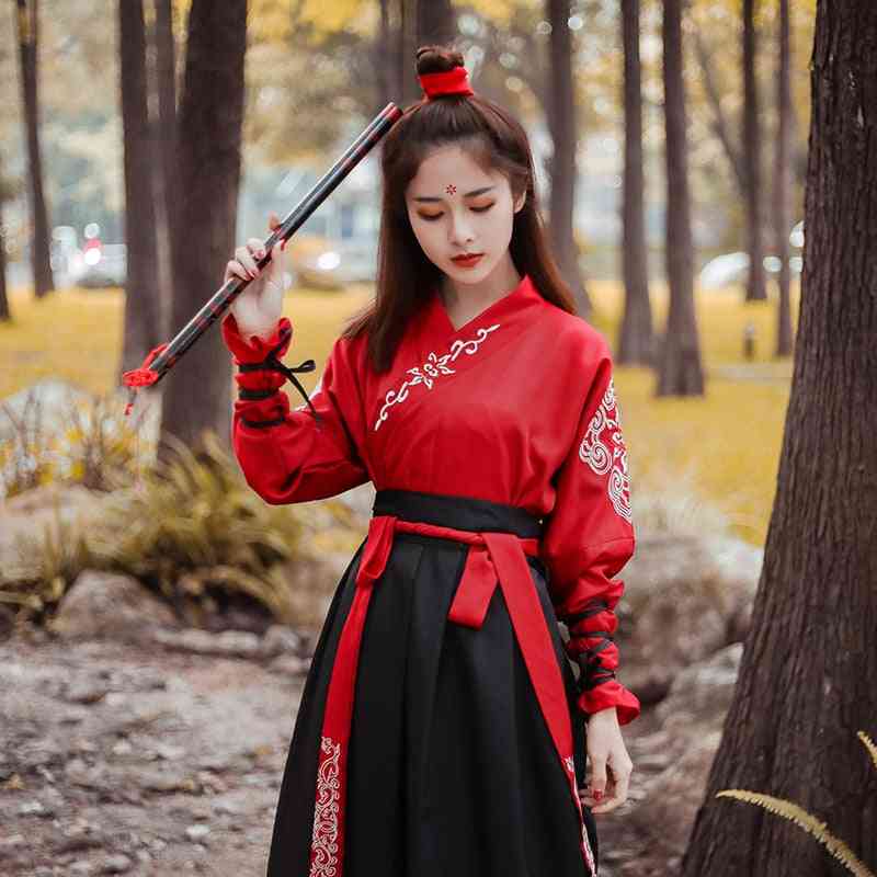 династия танг древни костюми hanfu рокля, дрехи за китайски народни танци