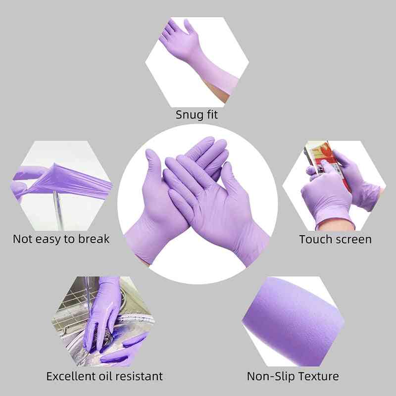Nitrilové potravinárske, jednorazové alergické, pracovné ochranné rukavice