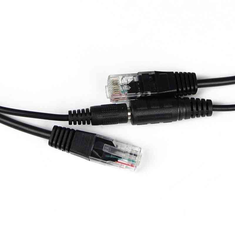 Kabel adaptera ethernet poe, rozdzielacz wtryskiwacza, moduł zasilania;
