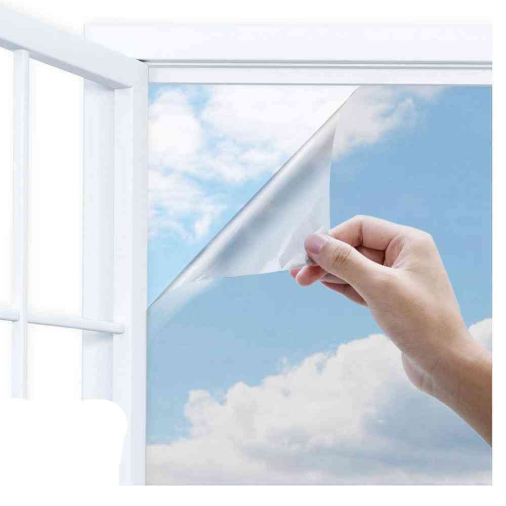 Length One Way Mirror Window Film, Self-adhesive Reflective Privacy Glass Tint