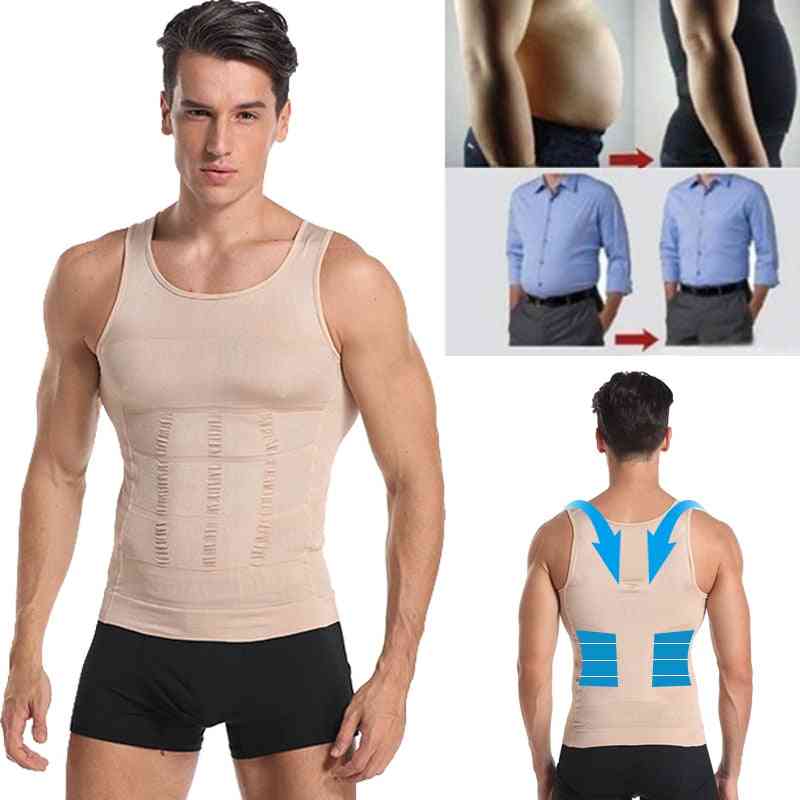 Men's Slimming Vest Body Shaper For Posture Gynecomastia Compression Shirt Underwear