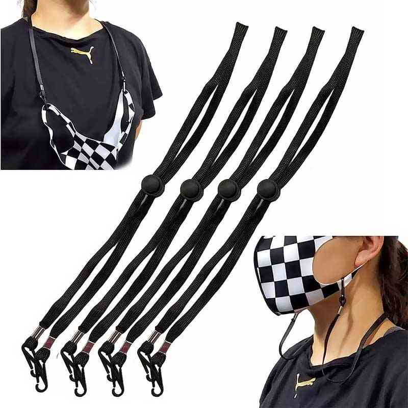 Mask Lanyard Straps, Lengthen Adjustable Rope Masks Clip With Hanging