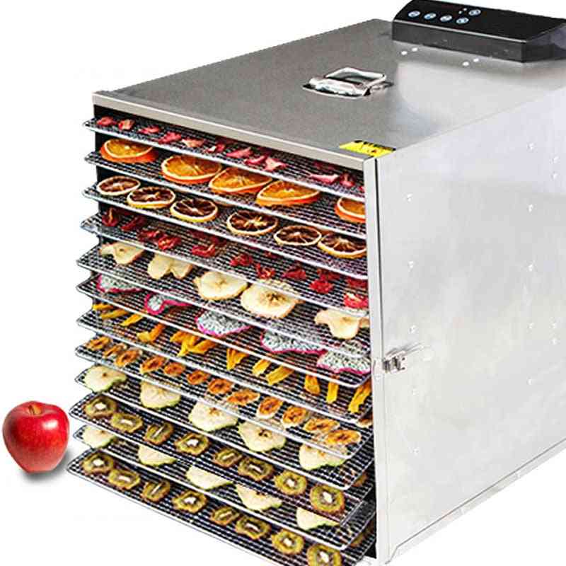 12-layers, Stainless Steel- Fruit Dehydrator, Dryer Food Timing, Drying Machine