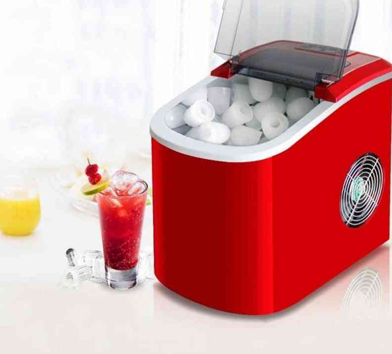 Commercial Automatic Ice Cube Maker, Portable Electric Bullet Round Machine