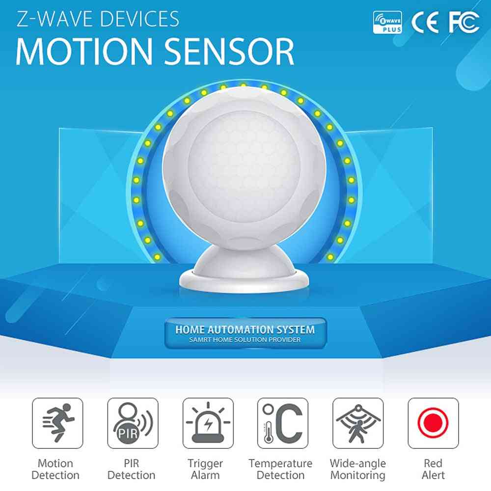 Z-wave Alarm Plus Pir Motion Sensor +temperature Home Automation