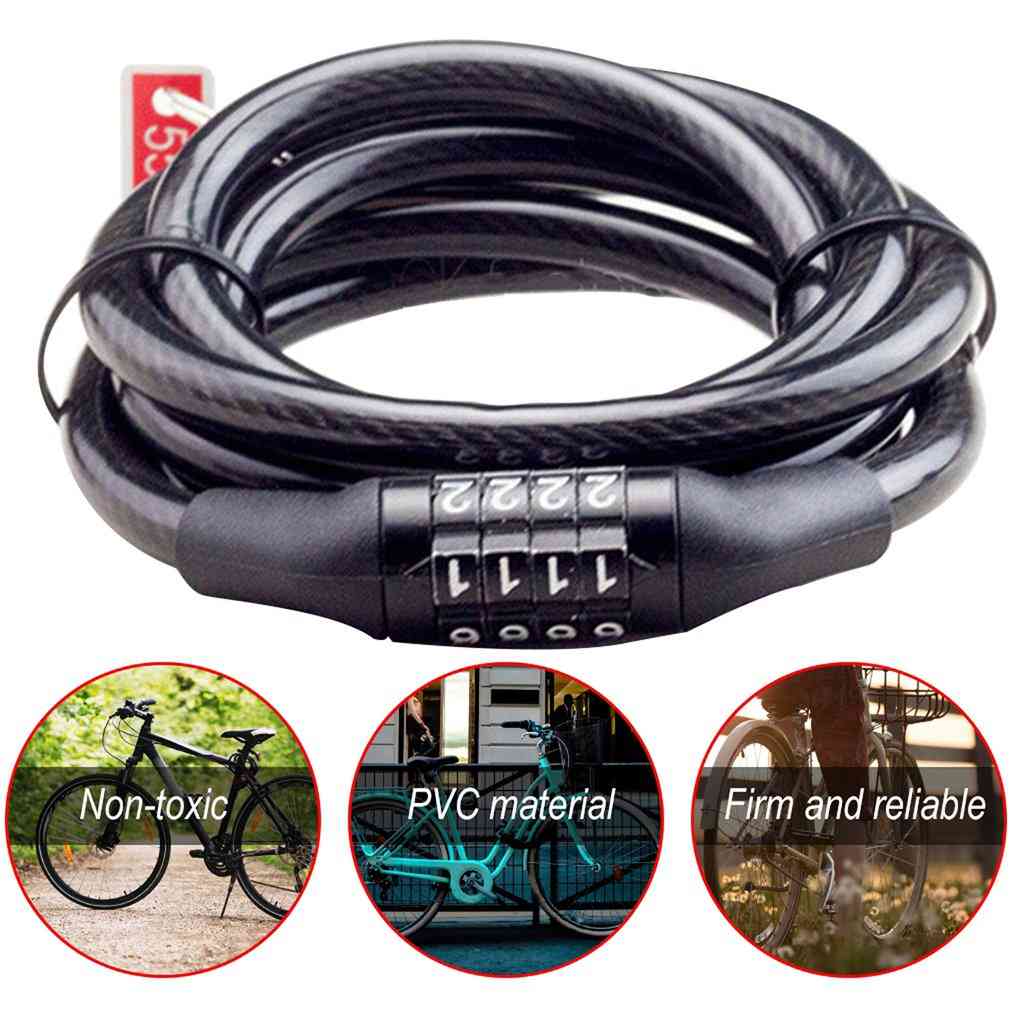 Bike Cycling Password Combination Security Steel Wire Locks