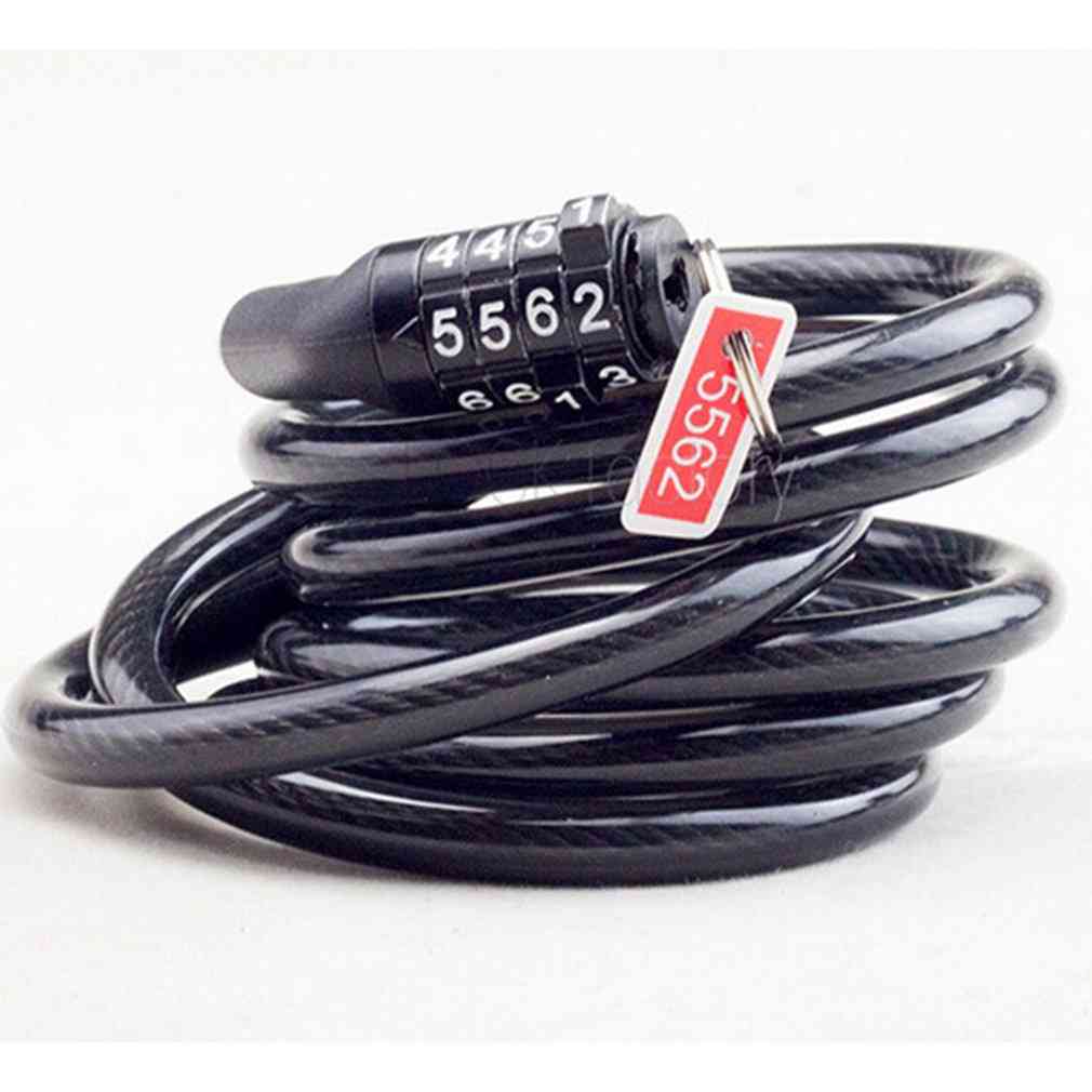 Bike Cycling Password Combination Security Steel Wire Locks