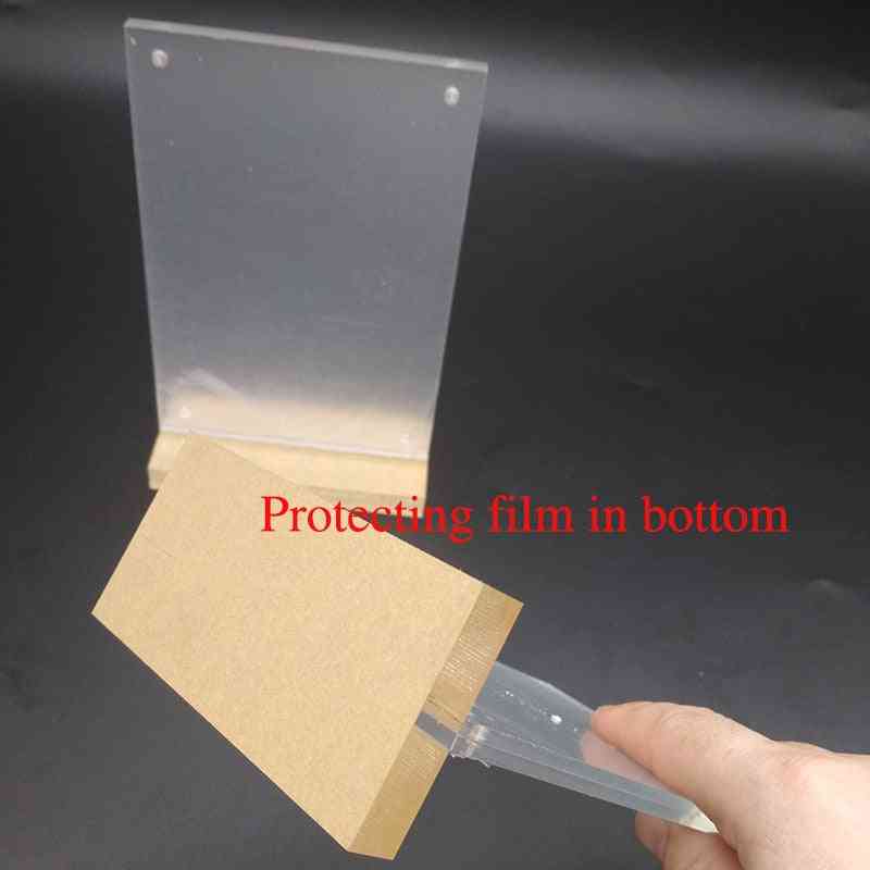 A6 Vertical Acrylic T Type Strong Magnetic Platform Sign Card Display Holder