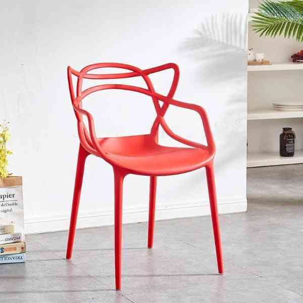 Oreja de gato moderno simple ocio silla de café con respaldo hueco