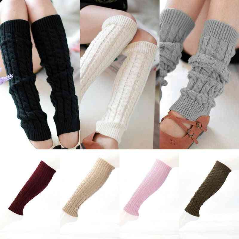 Winter Warm- Knee High Knitted, Crochet Leg Warmers, Boot Cuffs Socks