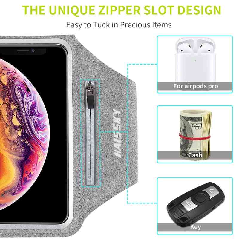 Zipper Running Sport Armbands For Airpods - Pro Belt Hand Pouch