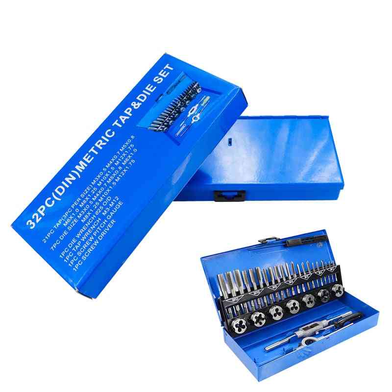 Hand Tapping Tools Screw Thread Tap Die Wrench Set
