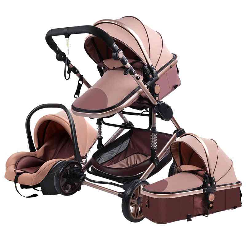 High-landscape Bidirectional Baby Buggy Pram, Folding Stroller