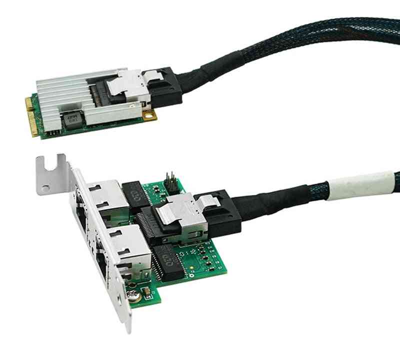 Lr-link 2202pt Dual Port Mini Pci Express Gigabit Ethernet Rj45 Lan Adapter