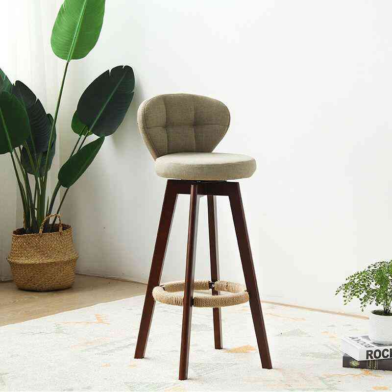 New Bamboo Solid Wood Bar Chair