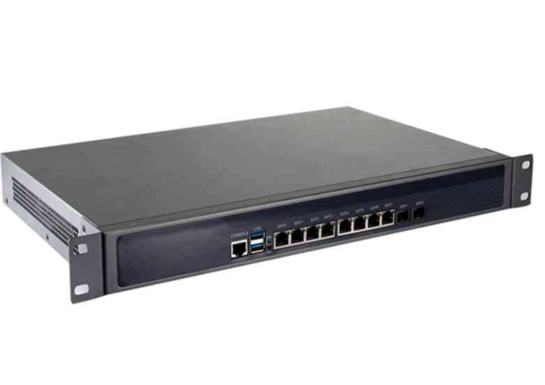 R7-сървърни мрежи, celeron 3855u с 8*intel gigabit, Ethernet портове 2 sfp