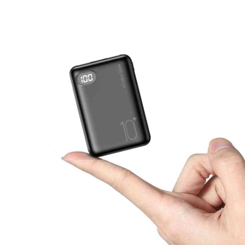 Mini Power Bank, Three Input Digital Display External Mobile Portable Charger