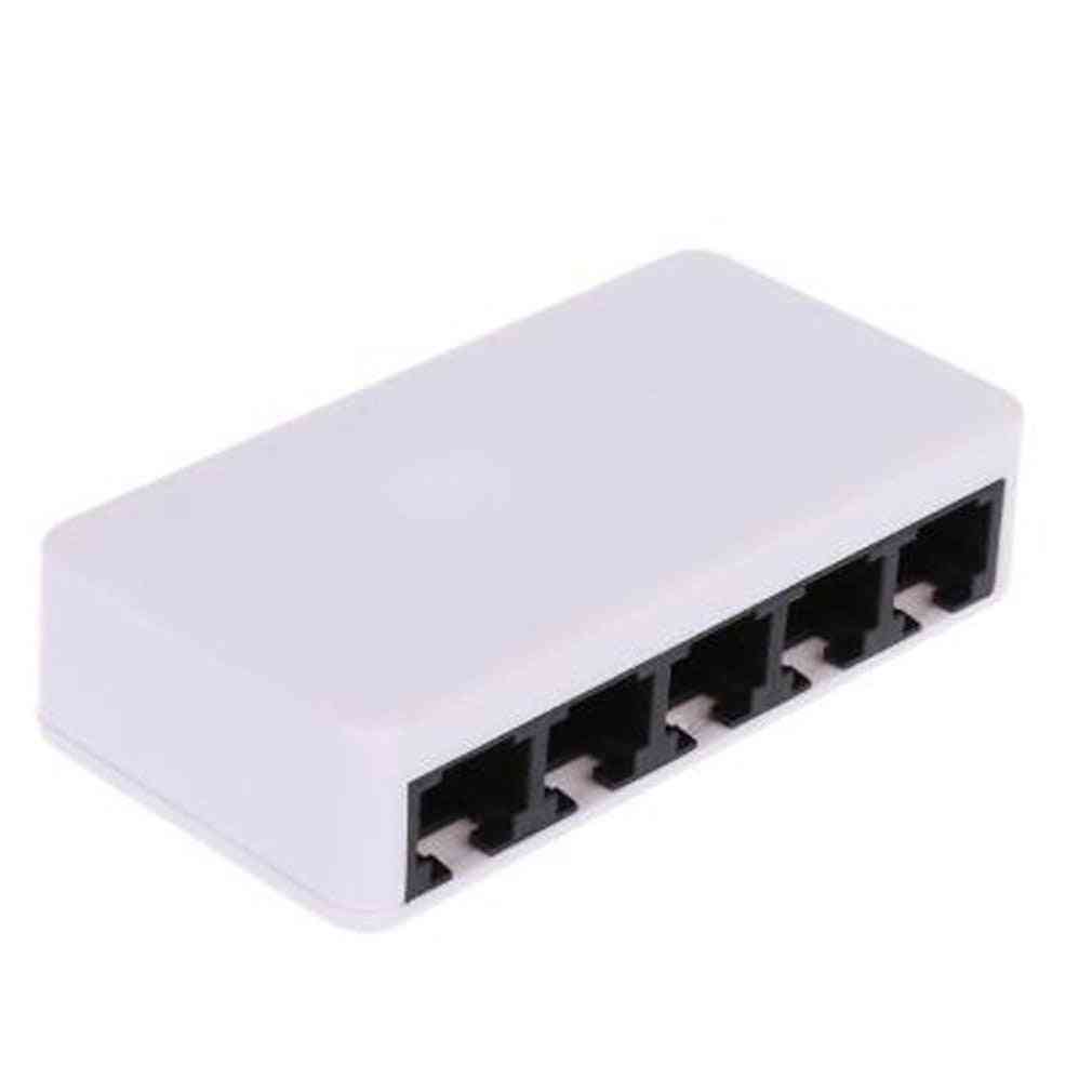 5 portos gyors Ethernet, hub kapcsoló (fehér)