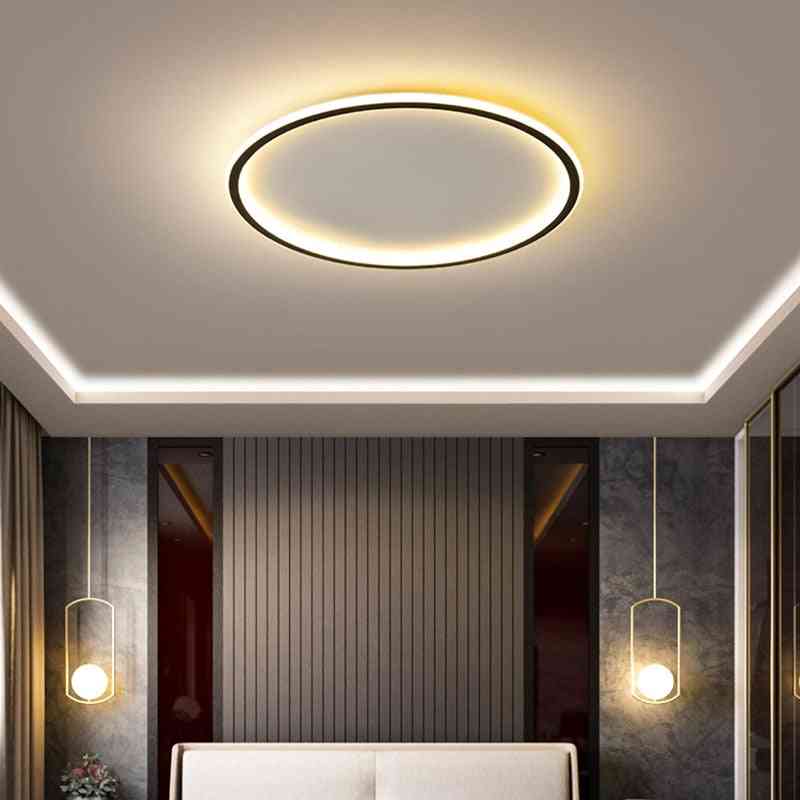 Glans modern, led ultra-tunn, ljuskrona taklampa för vardagsrum, sovrum