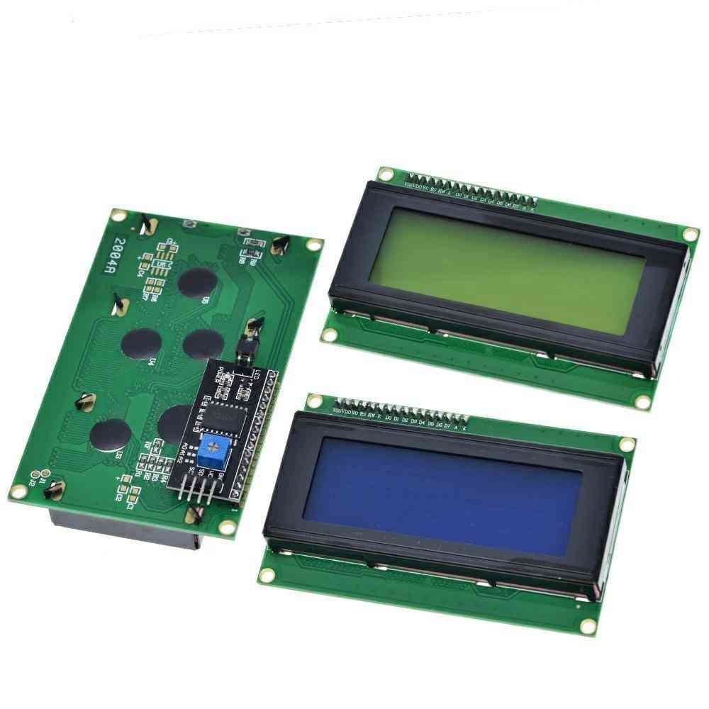 Lcd2004+i2c- Lcd Display, Blue/green Screen With Iic Serial Interface, Adapter Module