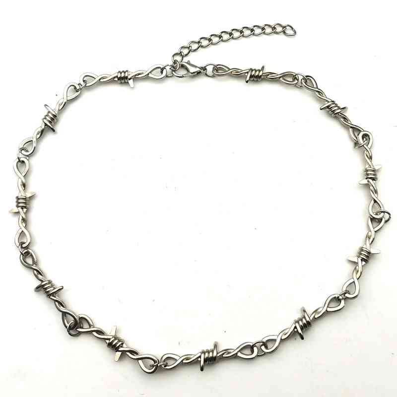 Wire Brambles, Iron Choker, Hip-hop Gothic, Punk Style, Chain Necklace
