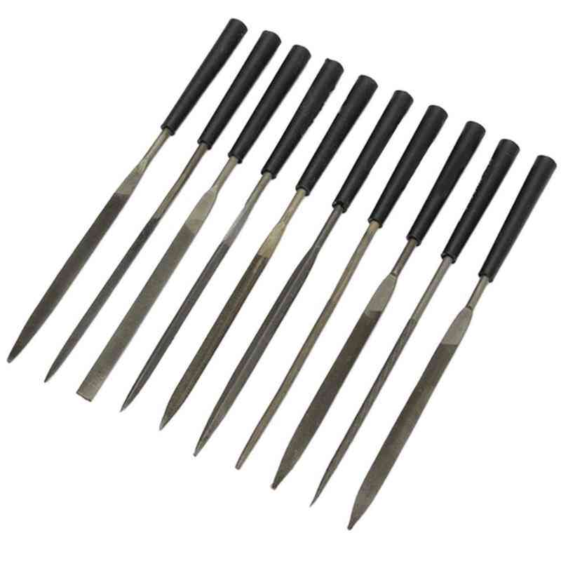 10pcs Metal Needles For Jewelers Diamond Wood Carving Craft Sewing Hand Files Tool