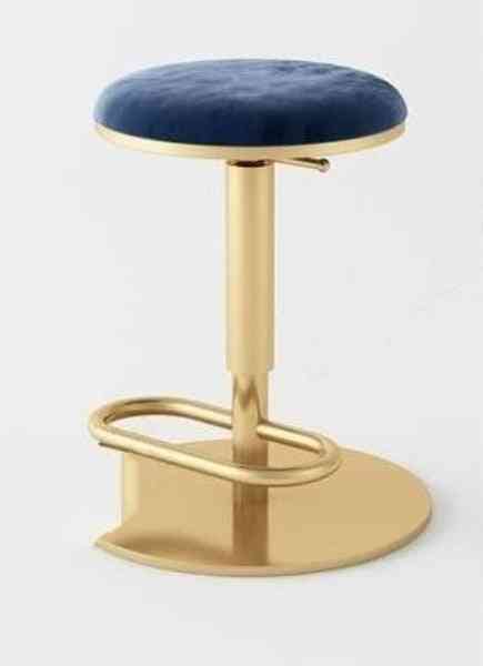 Luxury Home Backrest, Height Adjustable, Lifting High Chair, Rotating Round, Bar Stool