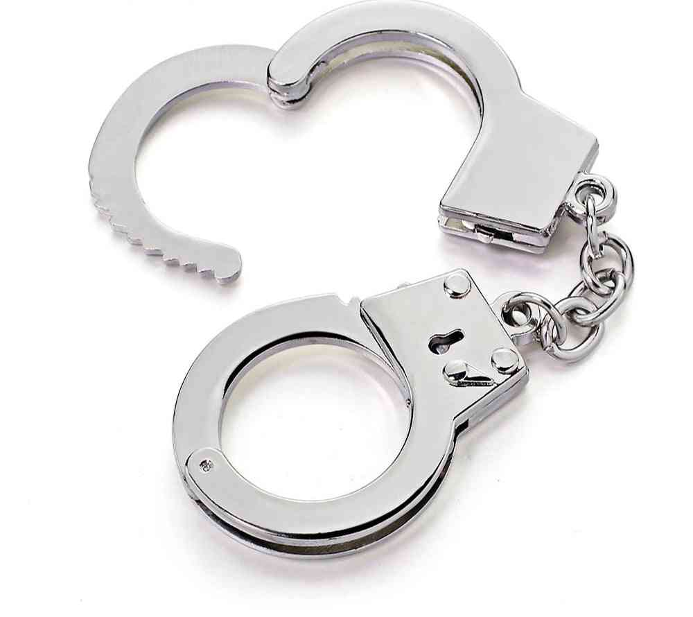 Metal Creative Simulation Mini Size Handcuffs Keychain