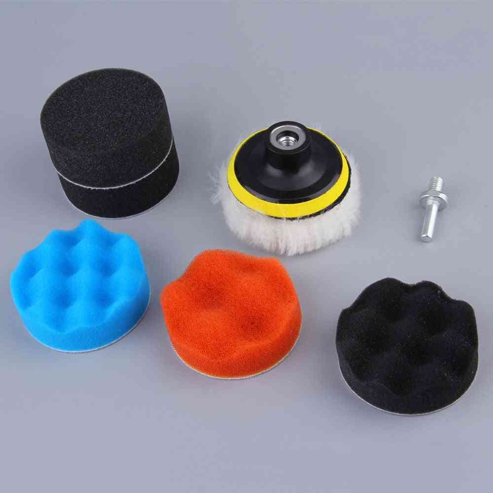 Tampon de polissage pour kit de roue de polissage de voiture automatique avec adaptateur de perceuse
