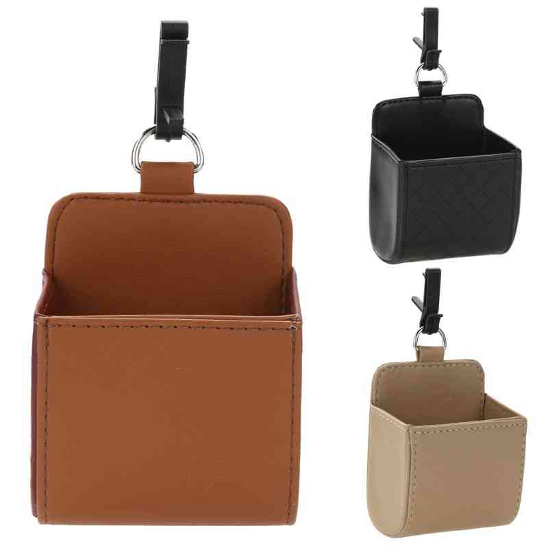 Car Air Vent, Tidy Hanging Leather Box & Glasses, Phone Holder, Storage Bag