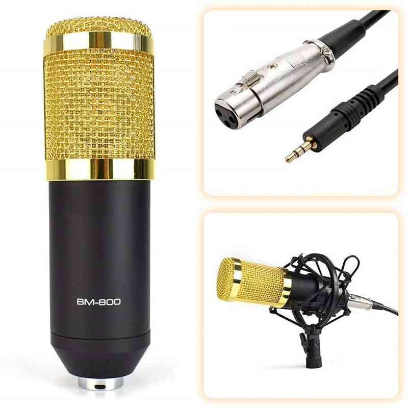 Bm800 kondensatormikrofon professionell röstinspelning för telefon pc