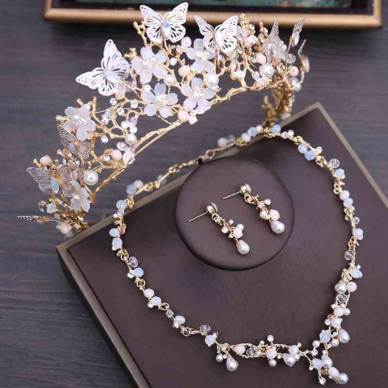 Crystal Beads Pearl Costume Wedding Jewelry Sets's