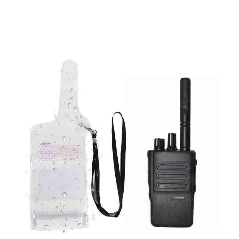 Custodia portatile impermeabile, custodia con cordino per walkie talkie radio bidirezionale